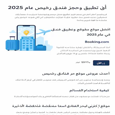 حجز فندق رخيص في 2025